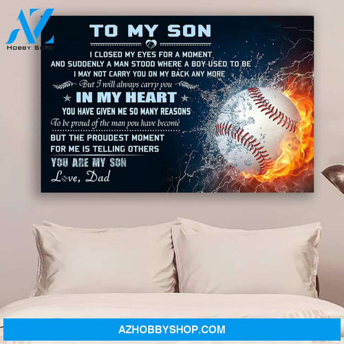 G- Baseball poster - Dad to son - In my heart