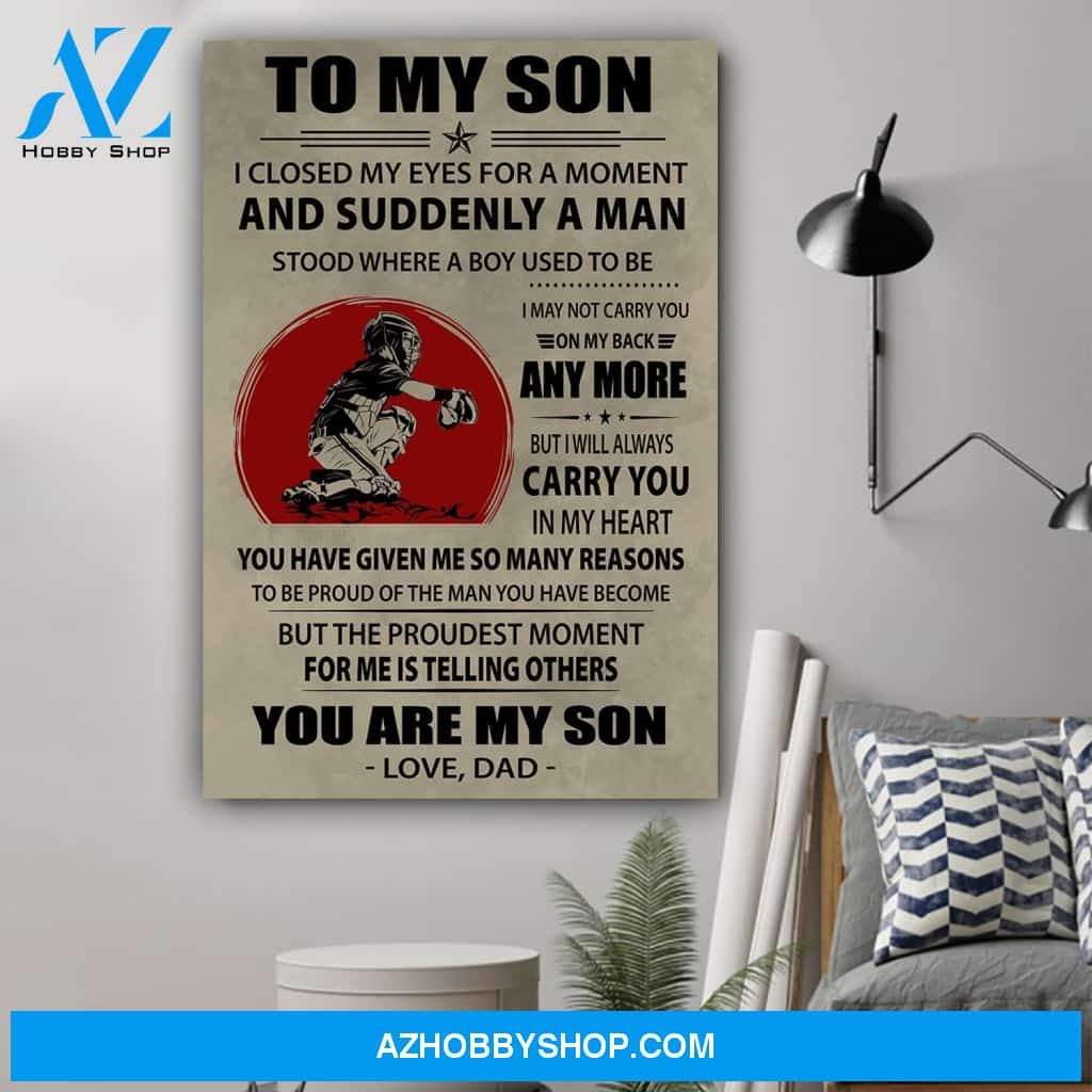 G-Baseball poster - Dad to son - You are my son