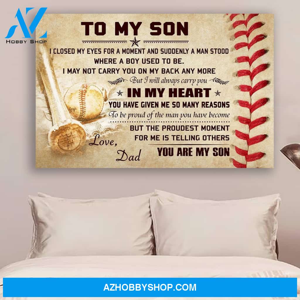 G-Baseball poster - Dad to son - You are my son