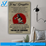 G- Baseball poster - Mom to daughter - You are braver