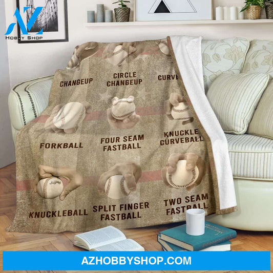 Baseball skills Fleece Blanket