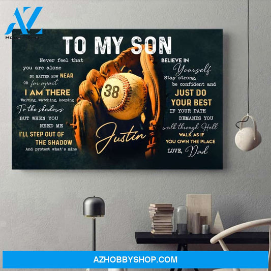Personalized Canvas, Baseball Softball Canvas And Poster, Canvas Prints, Wall Decor Visual Art Gift Father's Day