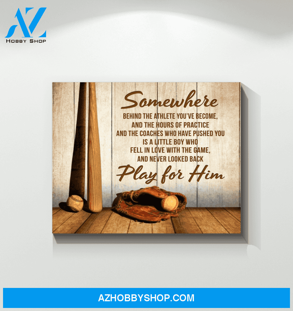 Baseball Somewhere Wall Art Canvas Prints, Wall Decor Visual Art