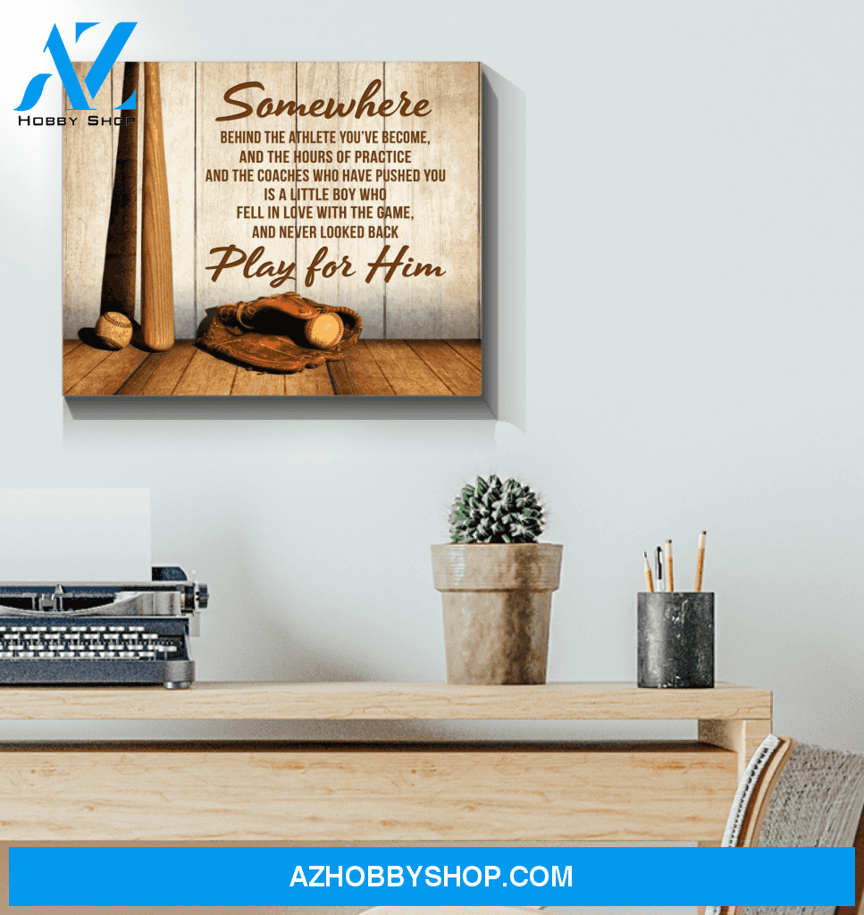 Baseball Somewhere Wall Art Canvas Prints, Wall Decor Visual Art