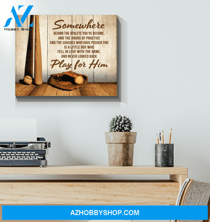 Baseball Somewhere Wall Art Canvas Prints, Wall Decor Visual Art