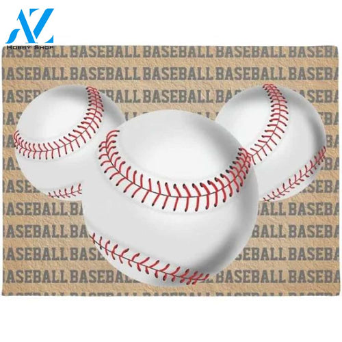 Baseball Theme Doormat Indoor and Outdoor Mat Entrance Rug Housewarming Gift Sweet Home Decor Gift Gift for Baseball Lovers Sport Lovers