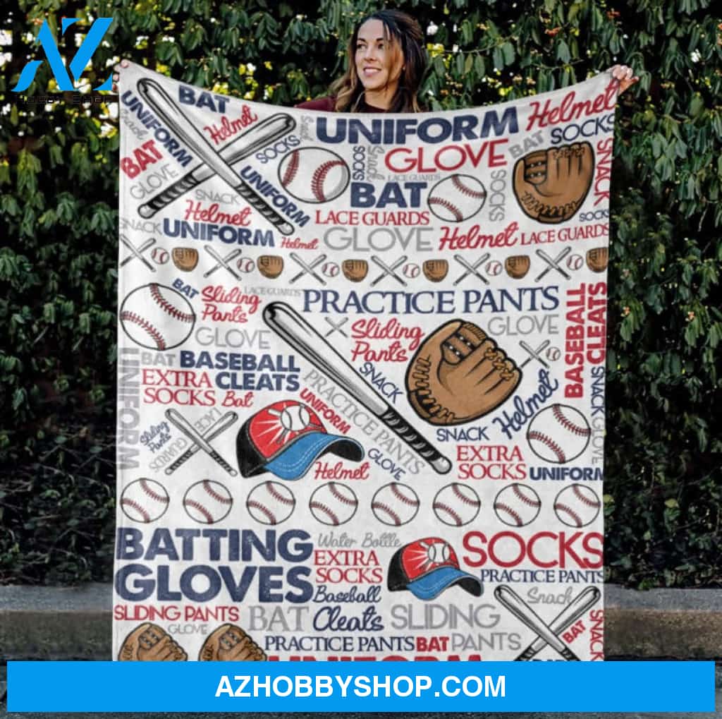 Baseball Uniform Fleece Blanket Gift For Baseball Lovers Gift For Family Birthday Gift Home Decor Bedding Couch Sofa Soft And Comfy Cozy