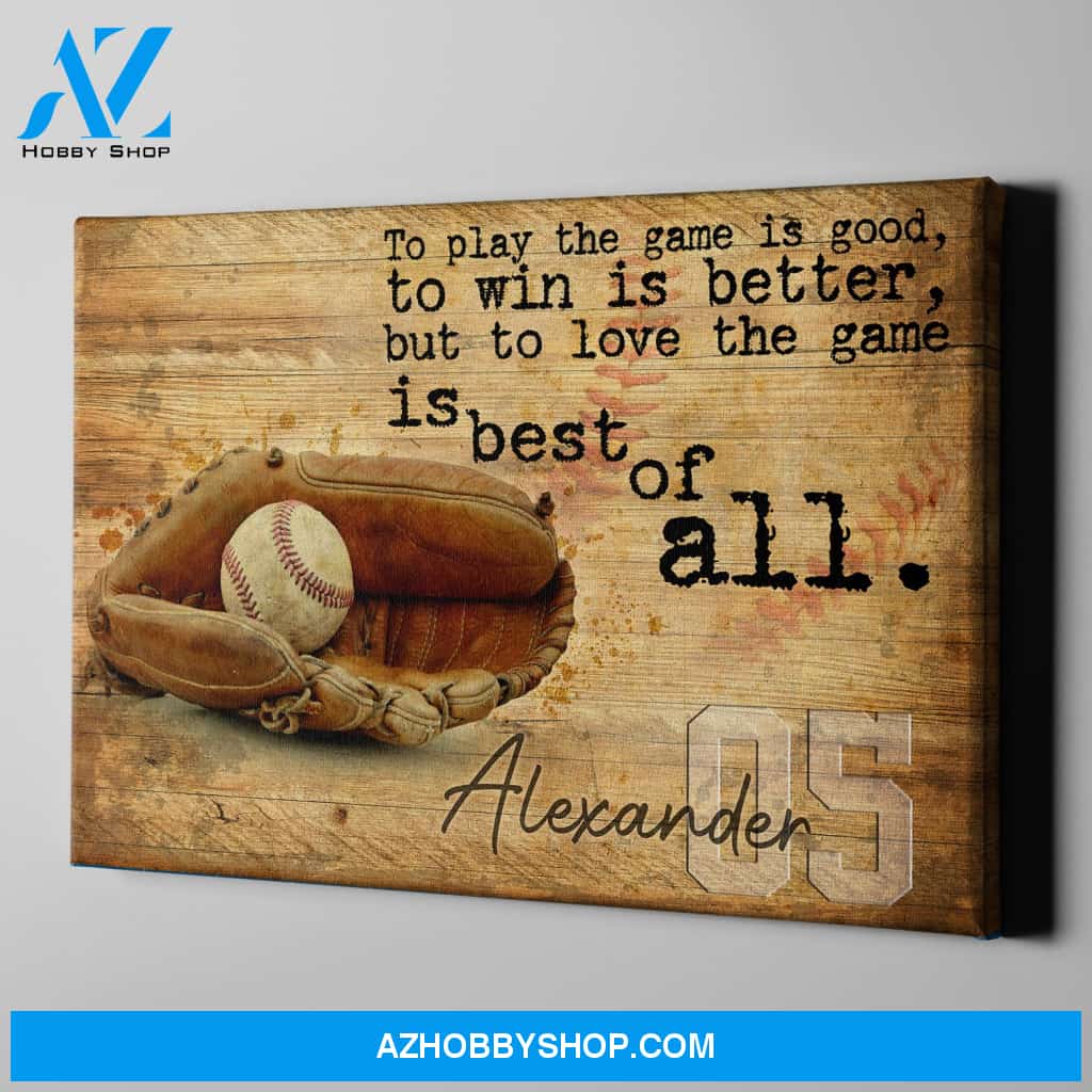 Baseball Wood Love The Game Is Best Of All Canvas