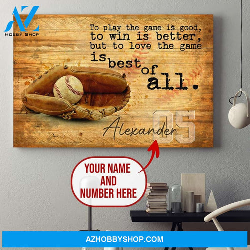 Baseball Wood Love The Game Is Best Of All Canvas