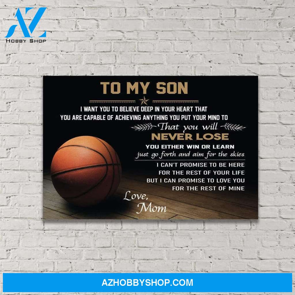 Basketball custom canvas prints - To my son