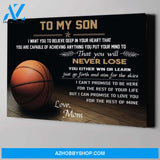 Basketball custom canvas prints - To my son