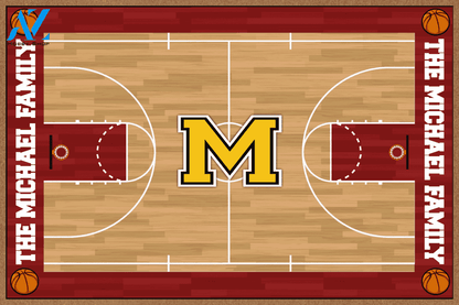 Basketball Doormat Customized Family Name Basketball | Welcome Mat | House Warming Gift