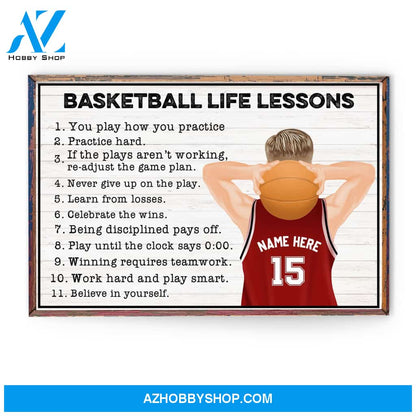 Basketball Life Lessons, Basketball Custom Poster/Canvas, Gift For Basketball Lovers