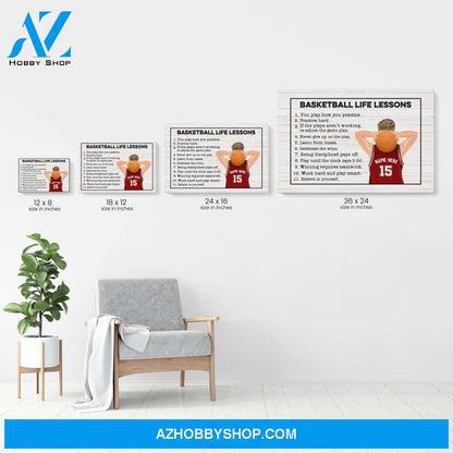 Basketball Life Lessons, Basketball Custom Poster/Canvas, Gift For Basketball Lovers