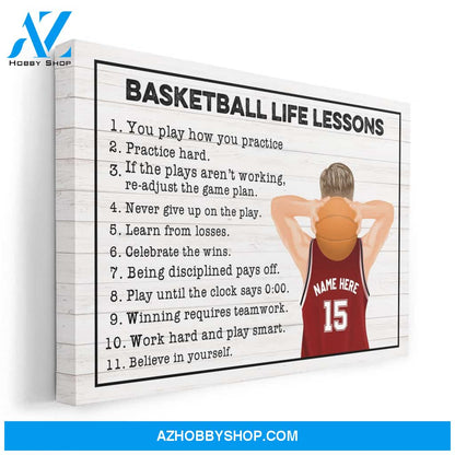 Basketball Life Lessons, Basketball Custom Poster/Canvas, Gift For Basketball Lovers