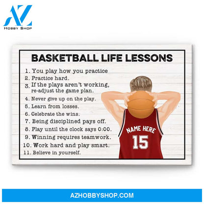 Basketball Life Lessons, Basketball Custom Poster/Canvas, Gift For Basketball Lovers