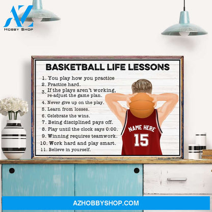 Basketball Life Lessons, Basketball Custom Poster/Canvas, Gift For Basketball Lovers