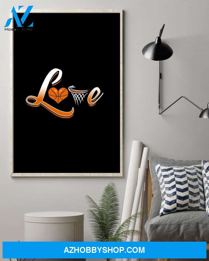 Basketball love art poster