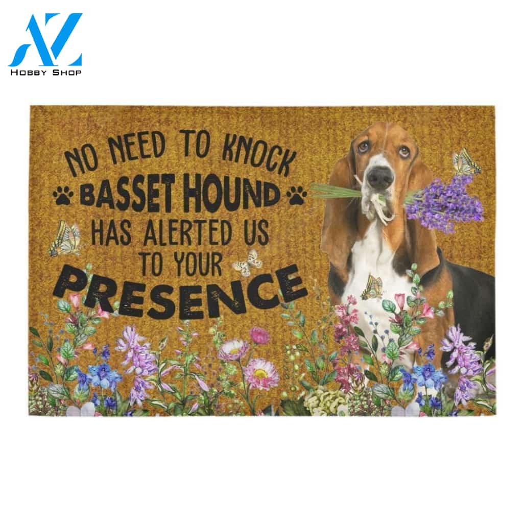 Basset Hound Alerted Doormat - Welcome Mat - Home Decor