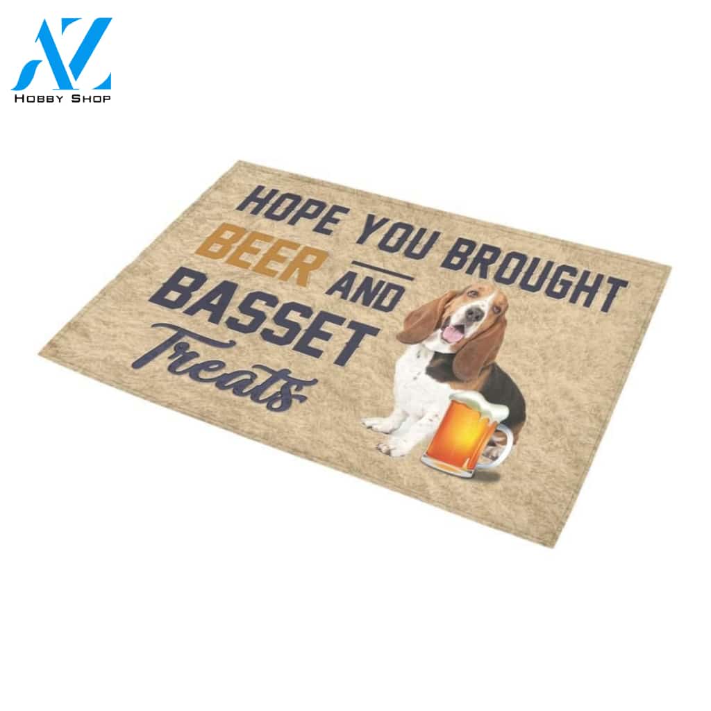 Basset Hound Beer Doormat - Welcome Mat - Home Decor