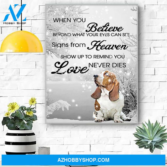 Basset Hound Dog Canvas Prints Wall Art - Matte Canvas