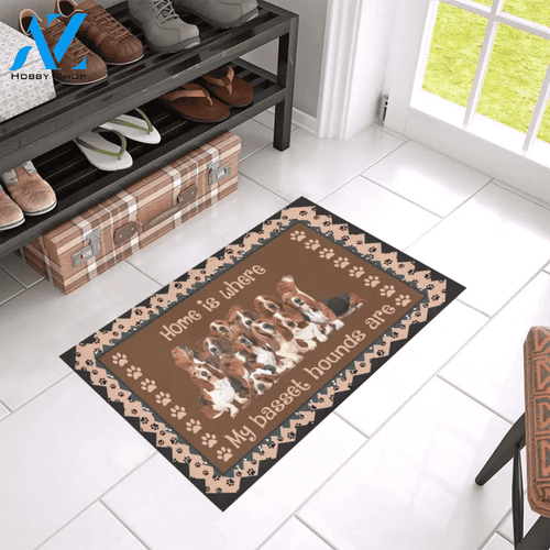 Basset Hound Home Is Where Doormat