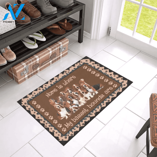 Basset Hound Home Is Where Doormat