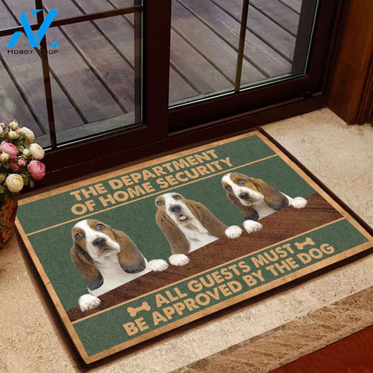 Basset Hound Home Security - Dog Doormat | Welcome Mat | House Warming Gift