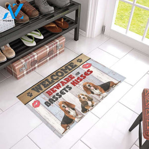 Basset Hound Kisses doormat | Welcome Mat | House Warming Gift