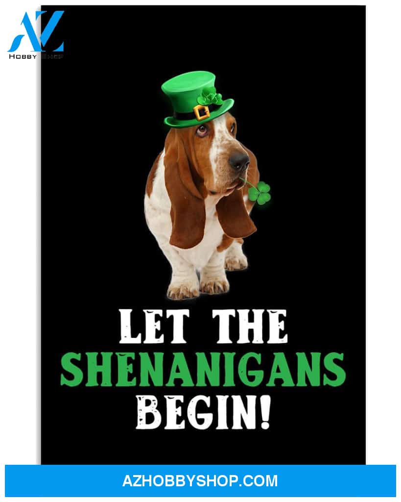 Basset Hound Let The Shenanigans Begins Dog Mom Canvas And Poster Wall Decor Visual Art