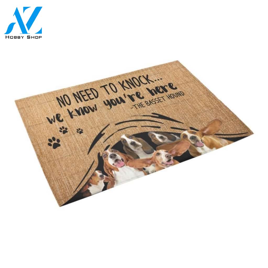 Basset Hound We Know Doormat - Welcome Mat - Home Decor