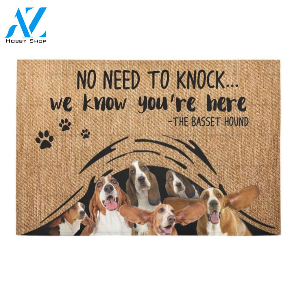 Basset Hound We Know Doormat - Welcome Mat - Home Decor