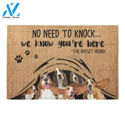 Basset Hound We Know Doormat - Welcome Mat - Home Decor