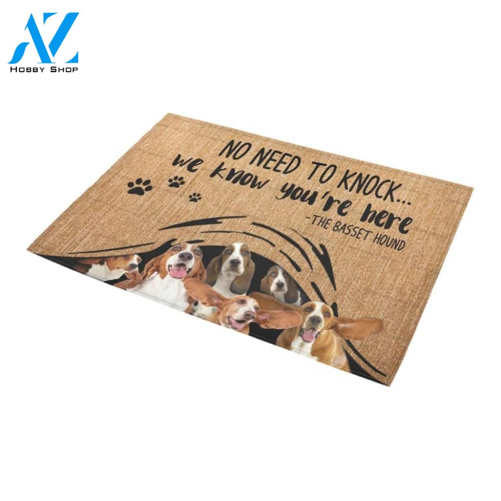 Basset Hound We Know Doormat - Welcome Mat - Home Decor