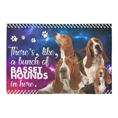 Basset Hounds A Bunch Dogs Lover Doormat Welcome Mat