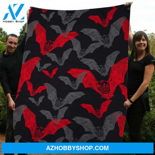 Bat Halloween Gift Fleece Blanket - Sherpa Blanket