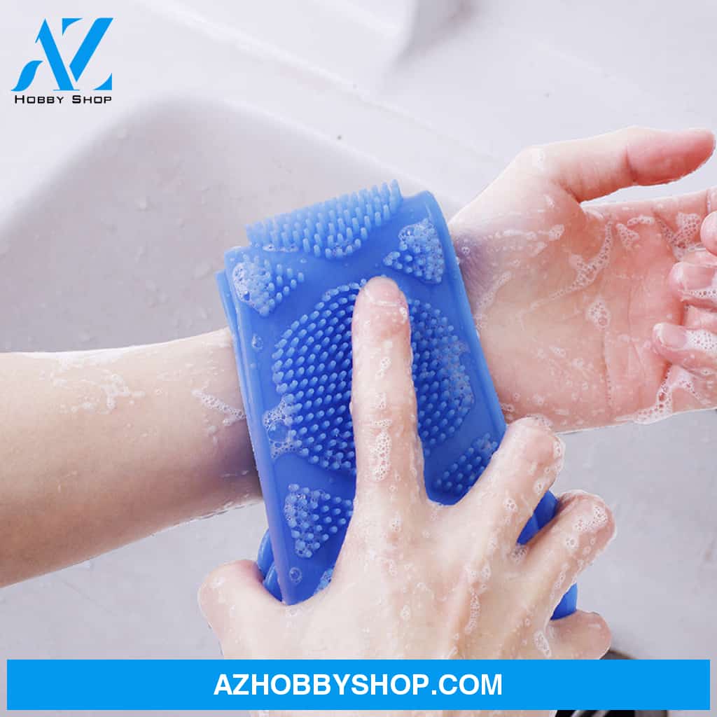 Bath Towel Silicone Rubbing Back