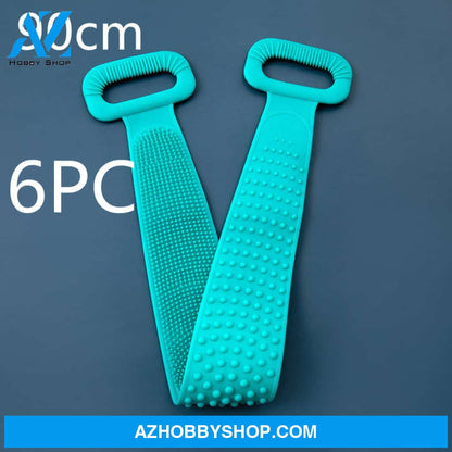 Bath Towel Silicone Rubbing Back 6Pcgreen90Cm