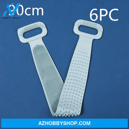 Bath Towel Silicone Rubbing Back 6Pcgrey90Cm