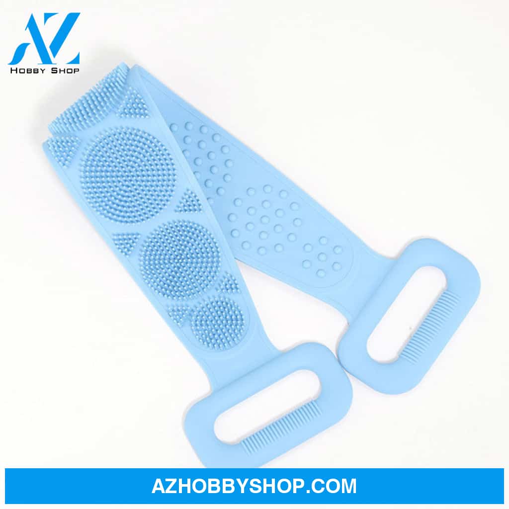 Bath Towel Silicone Rubbing Back Blue60Cm