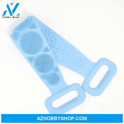 Bath Towel Silicone Rubbing Back Blue60Cm