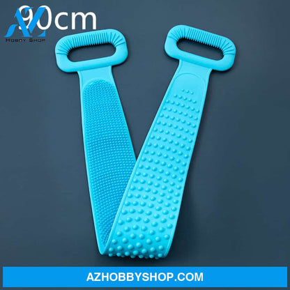 Bath Towel Silicone Rubbing Back Blue90Cm