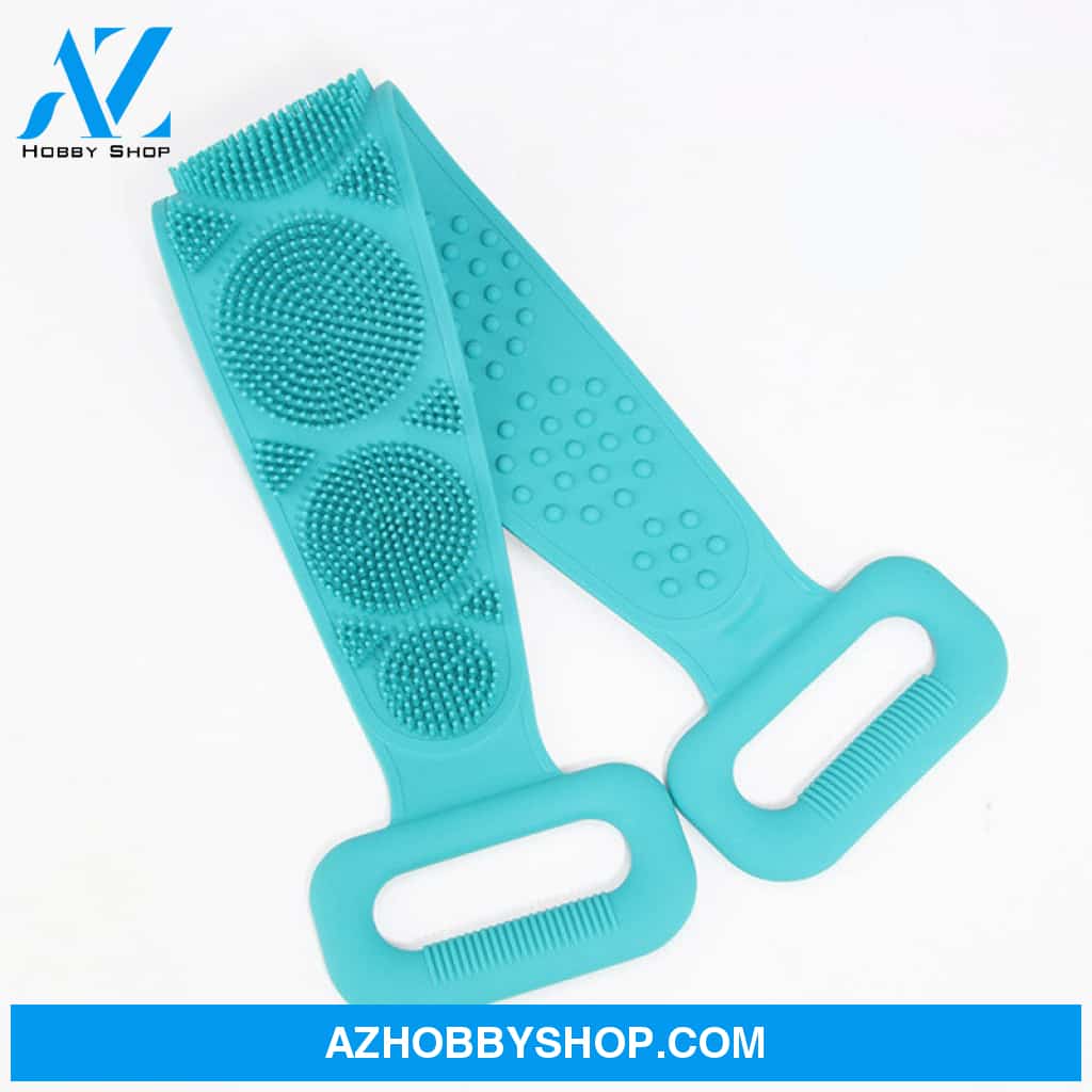 Bath Towel Silicone Rubbing Back Green60Cm