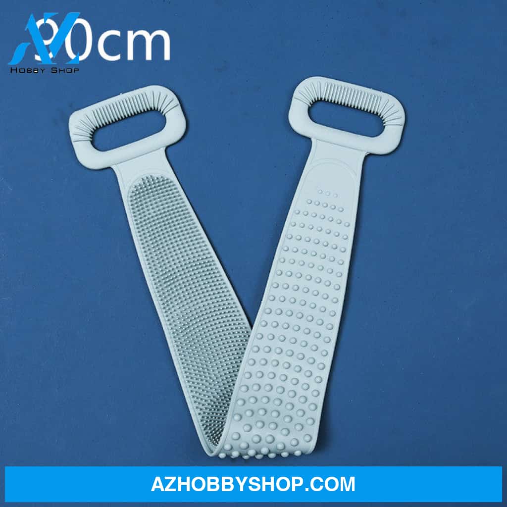Bath Towel Silicone Rubbing Back Grey90Cm