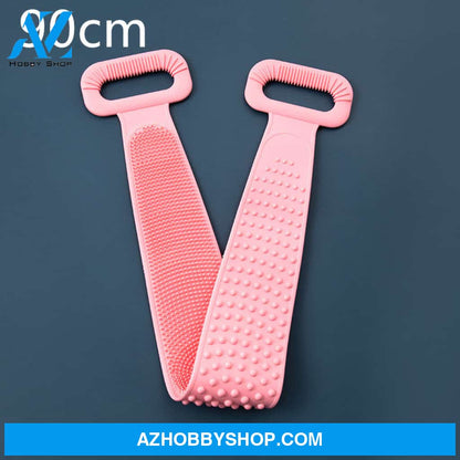 Bath Towel Silicone Rubbing Back Pink90Cm