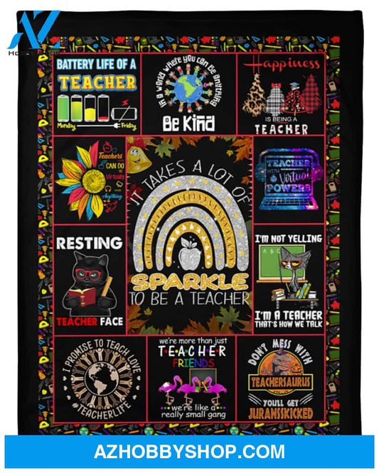 Battery Life Of A Teacher Fleece Blanket Gift For Teacher Home Decor Bedding Couch Sofa Soft And Comfy Cozy