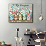 To My Daughter, Beautiful Dragonfly Canvas Wall Art