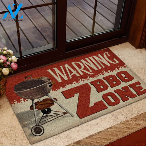 BBQ Warning BBQ Zone Doormat | Welcome Mat | House Warming Gift
