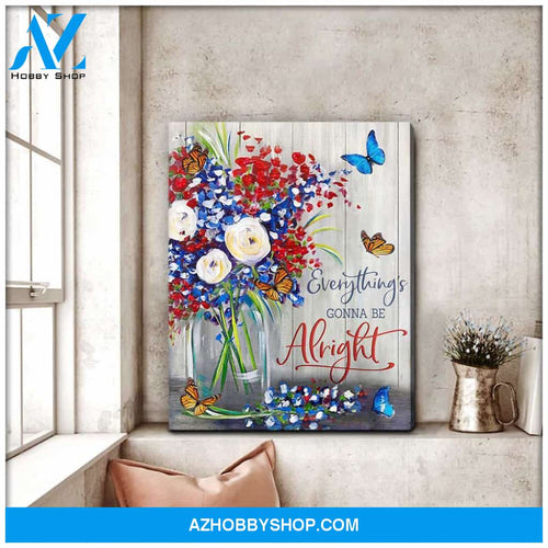 Eviral Store Be Alright Butterfly Canvas Wall Art Decor – Butterfly Canvas Print Wall Art