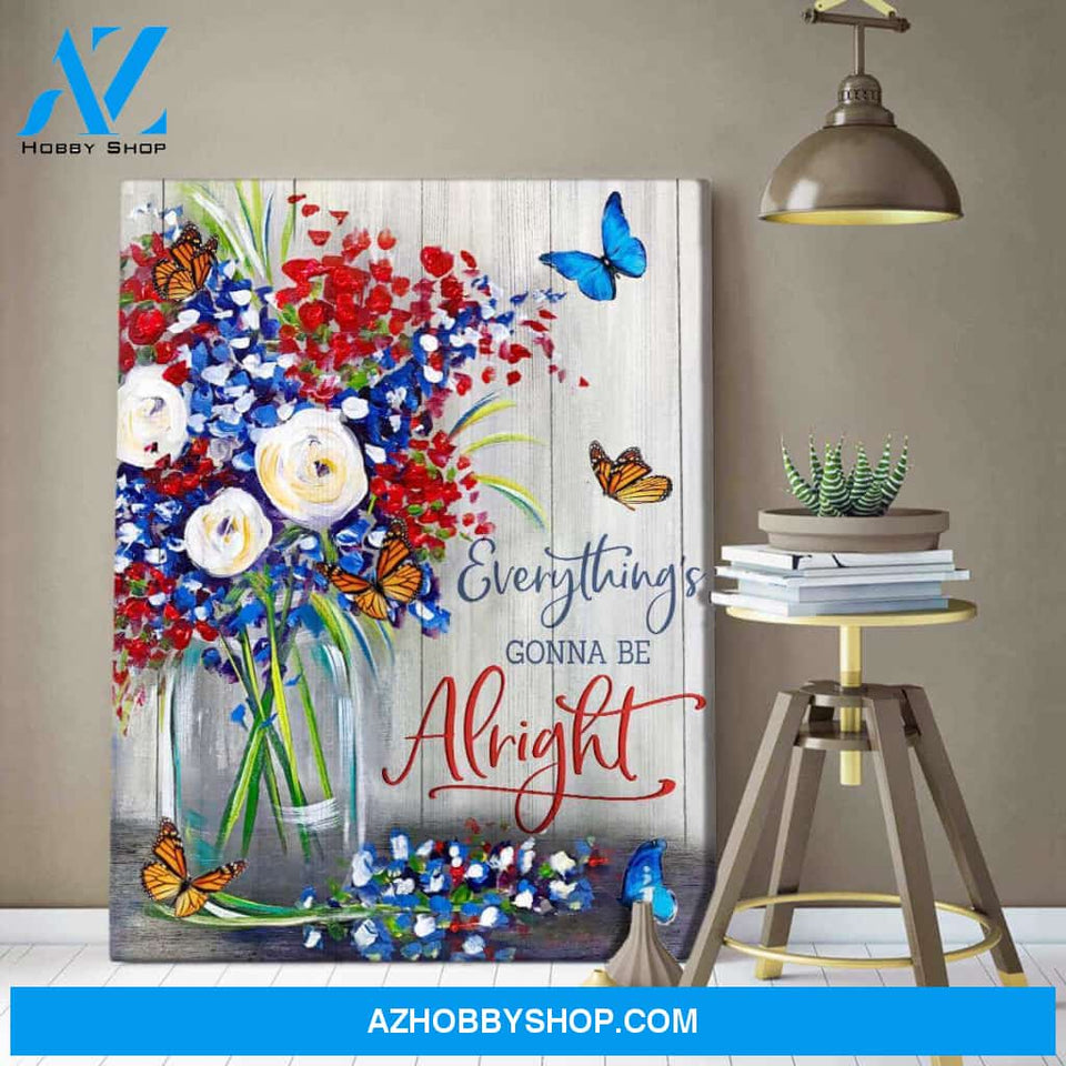 Be Alright Butterfly Canvas Wall Art Decor Wall Decor Visual Art
